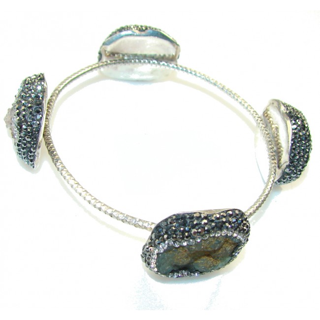 Awesome Turkish Design!! Druzy Sterling Silver Bracelet