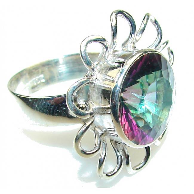 Tropical Magic Mystic Topaz Sterling Silver ring; s. 11