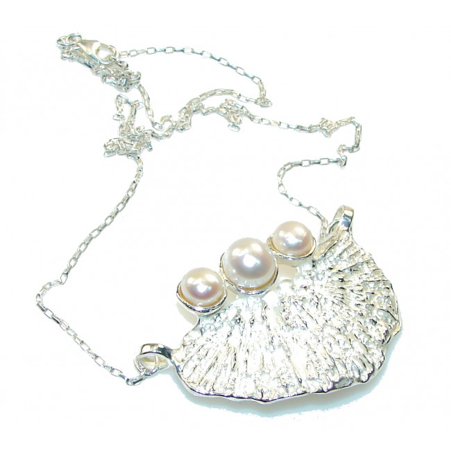 Amazing Design!!! Fresh Water Pearl Silver Necklace