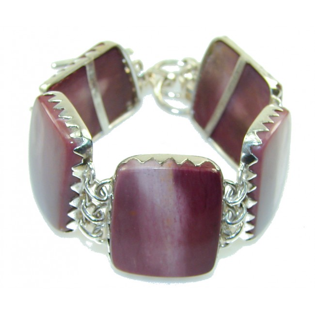 Awesome Brown Mookaite Sterling Silver Bracelet