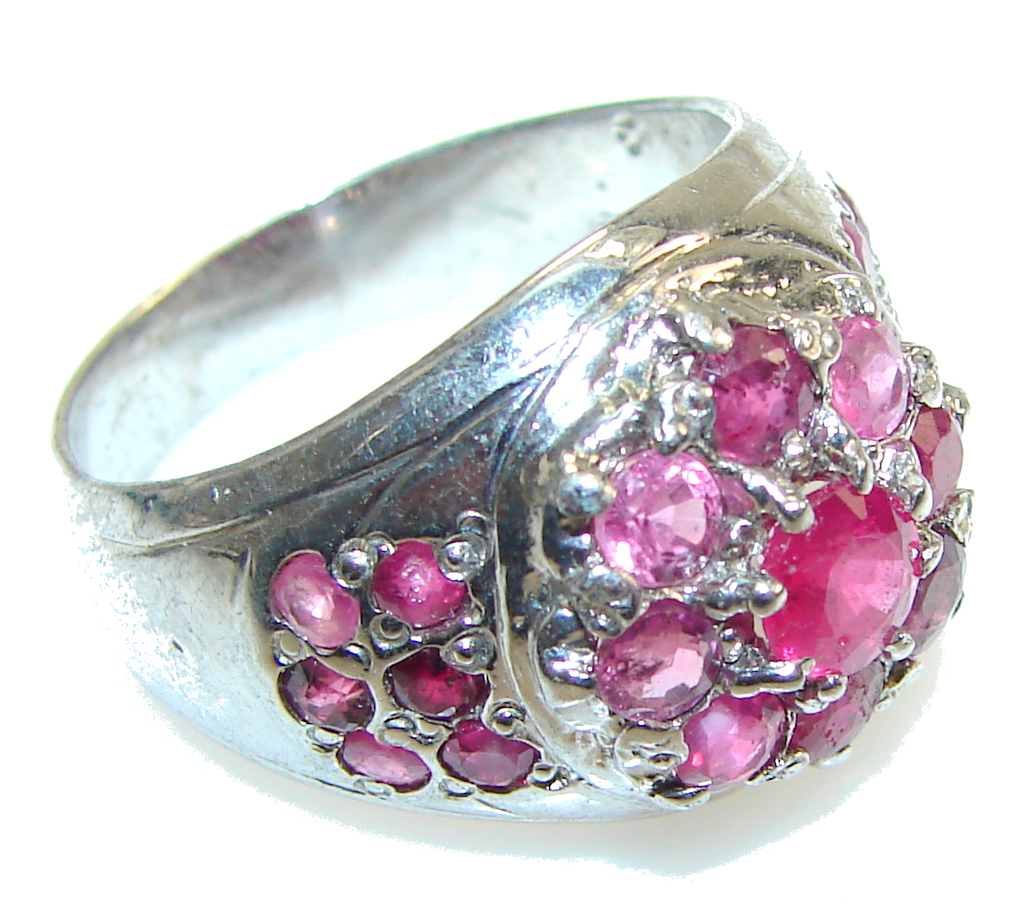 Secret Pink Tourmaline Sterling Silver Ring s. 8 1/2 - 7.30g | $79.15