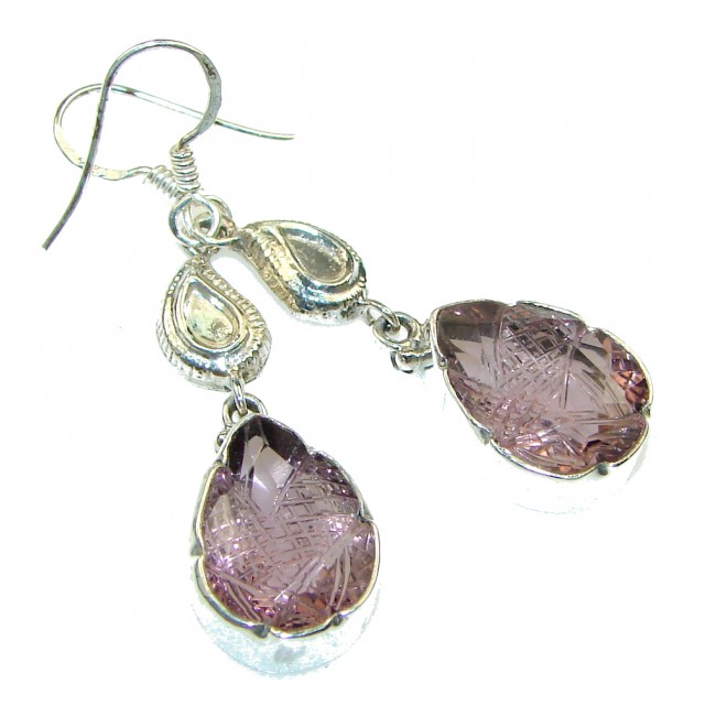 Secret!! Light Purple Amethyst Sterling Silver earrings