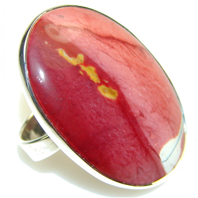 Just Perfect! Australian Mookaite Sterling Silver Ring s. 9