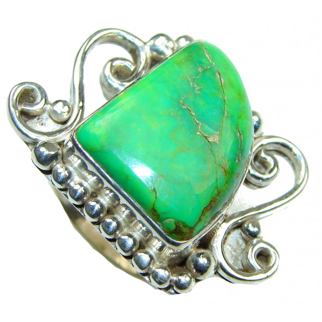 Green Island! Turquoise Sterling Silver ring s. 9