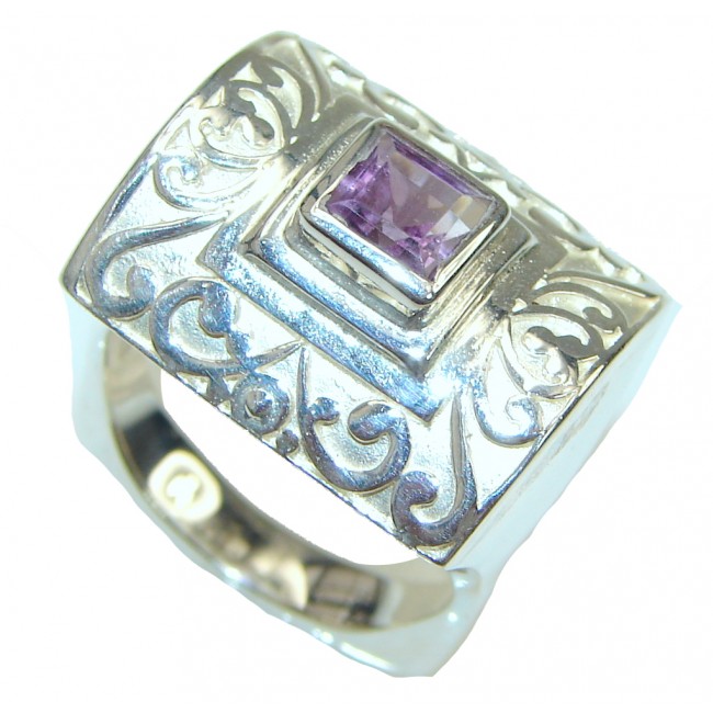 Maya Dreams! Purple Amethyst Sterling Silver Ring s. 9 1/2