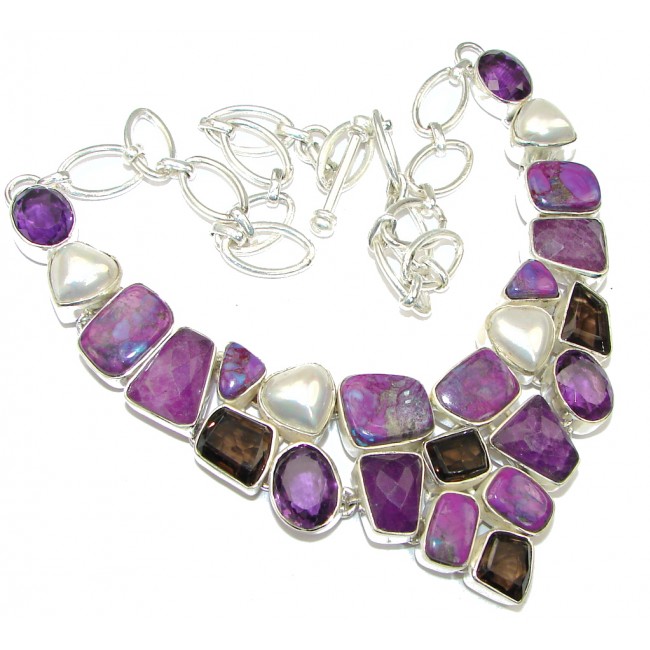 Lavender Secret! Purple Turquoise Sterling Silver necklace