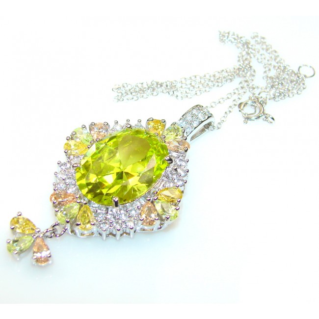 Passion Green Quartz Sterling Silver necklace