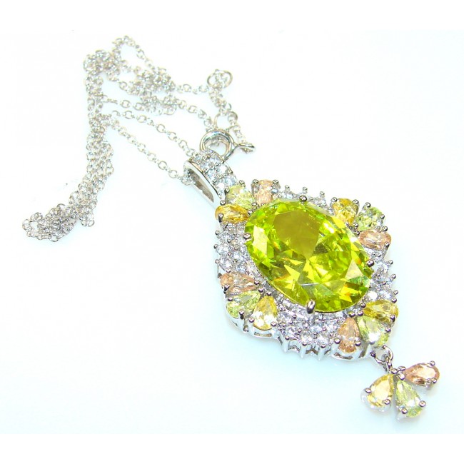 Passion Green Quartz Sterling Silver necklace