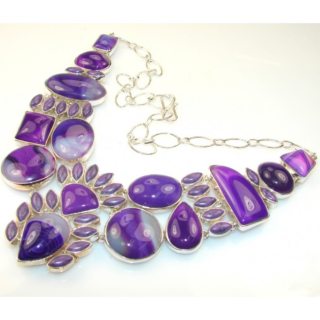 Awesome Color Of Agate Sterling Silver necklace