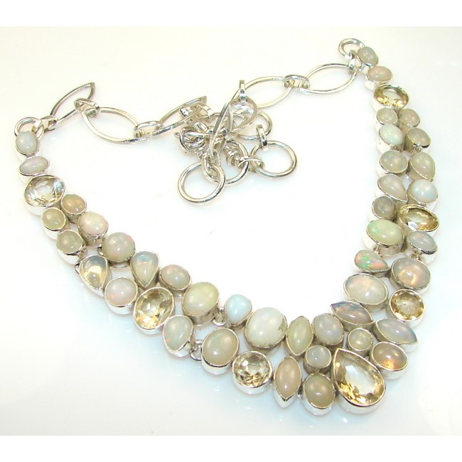 Weaving Light Citrine Sterling Silver necklace