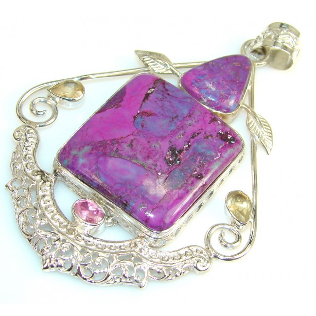 Magic Orient Purple Turquoise Sterling Silver Pendant