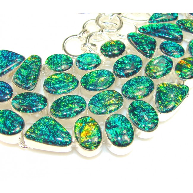 Beautiful Dichroic Glass Sterling Silver necklace