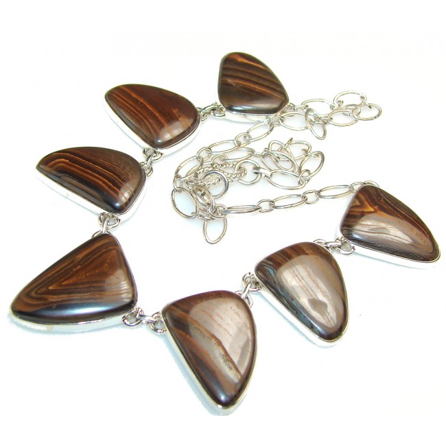Trade Secret!! Iron Tigers Eye Sterling Silver necklace