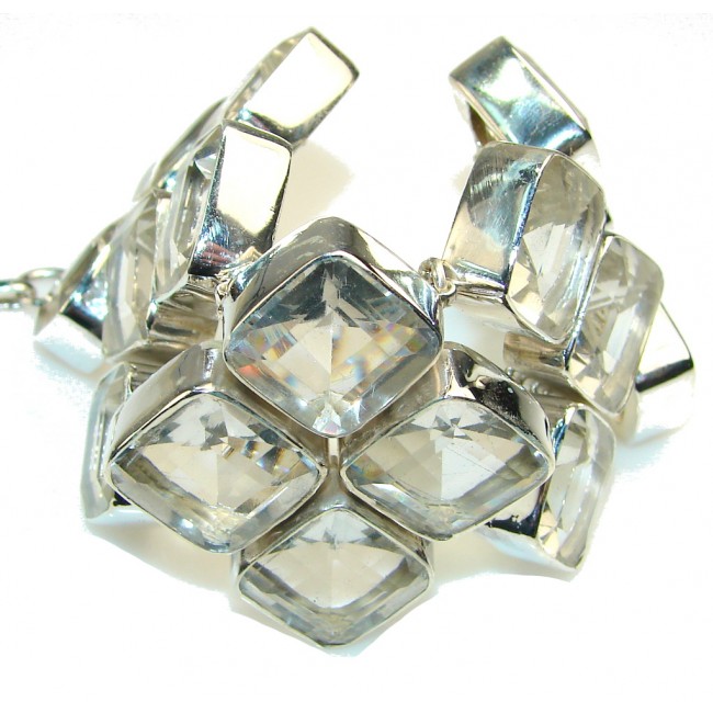 Empress Created White Topaz Sterling Silver Bracelet