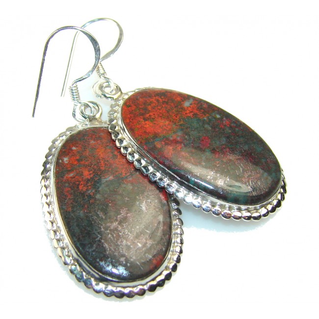 Red Sonora Jasper Sterling Silver earrings