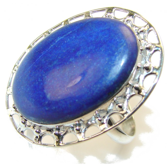 Simple The Best!! Lapis Lazuli Sterling Silver Ring s. 10 1/4