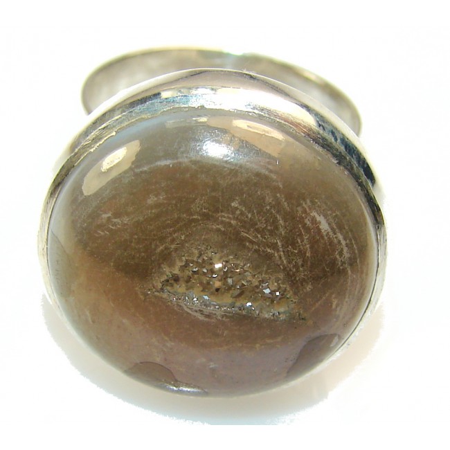 Instant Classic!! Druzy Sterling Silver Ring s. 9