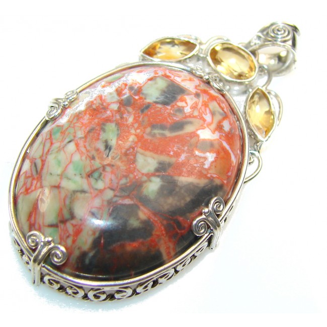 Afton Canyon Cady Mountain CA AAA Moss Agate Sterling Silver Pendant