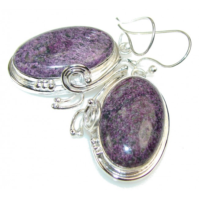 Perfect Purple Sugalite Sterling Silver earrings