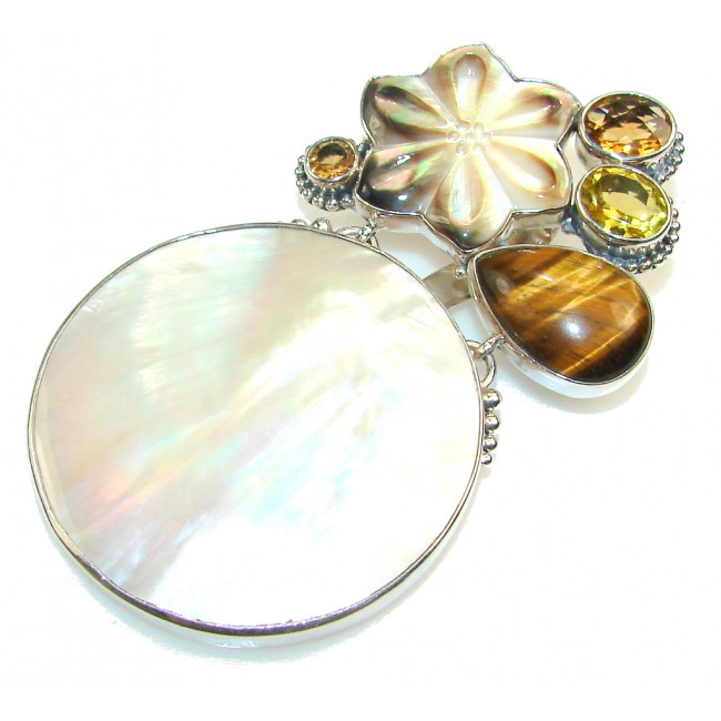 Huge! Amazing Design Of Blister Pearl Sterling Silver pendant