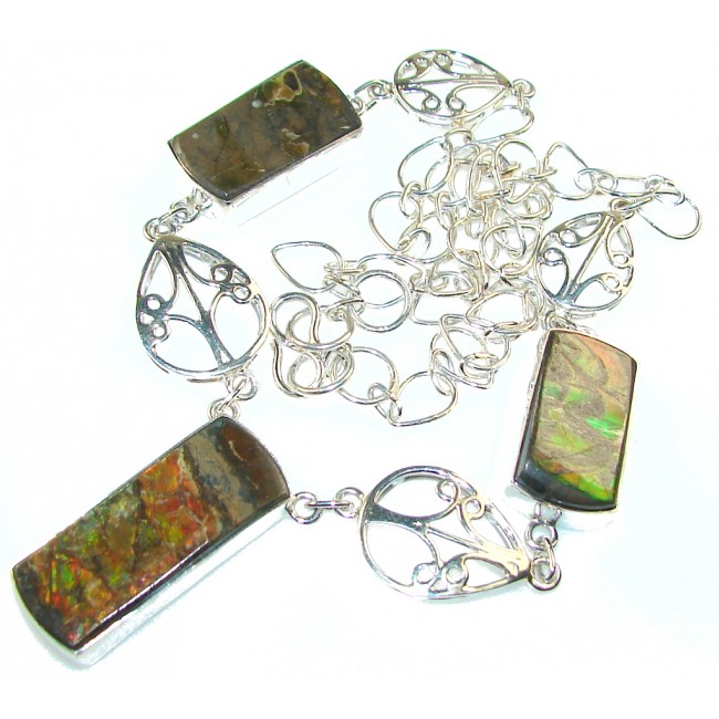 Opening Night!! Ammolite Sterling Silver necklace