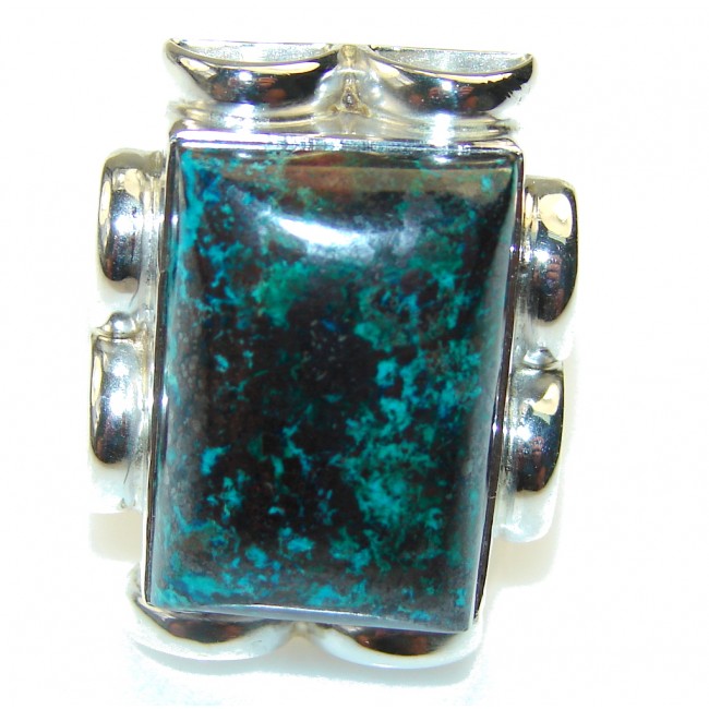 Fantastic Blue Chrysocolla Sterling Silver ring s. 9 1/2