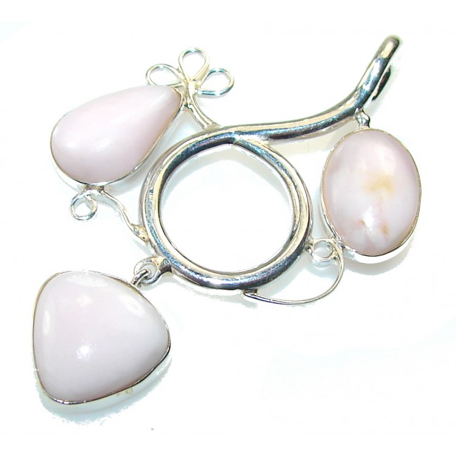 Passion Pink Opal Sterling Silver Pendant