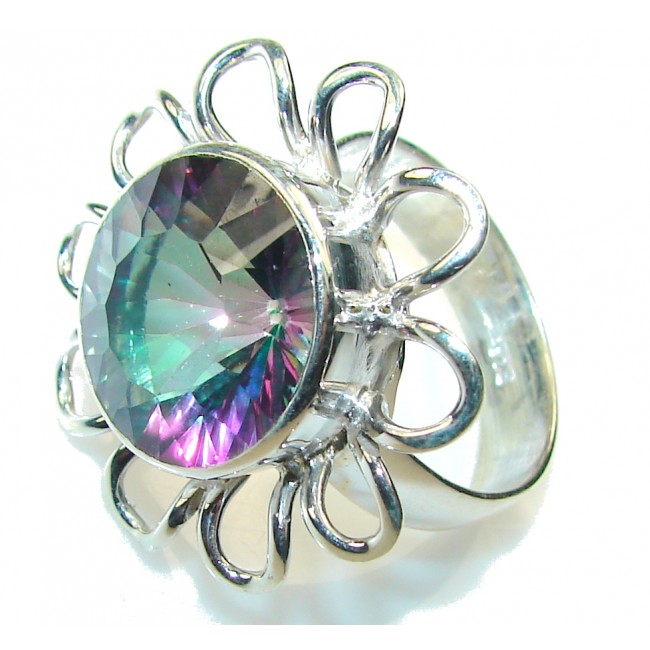 Tropical Magic Mystic Topaz Sterling Silver ring; s. 11