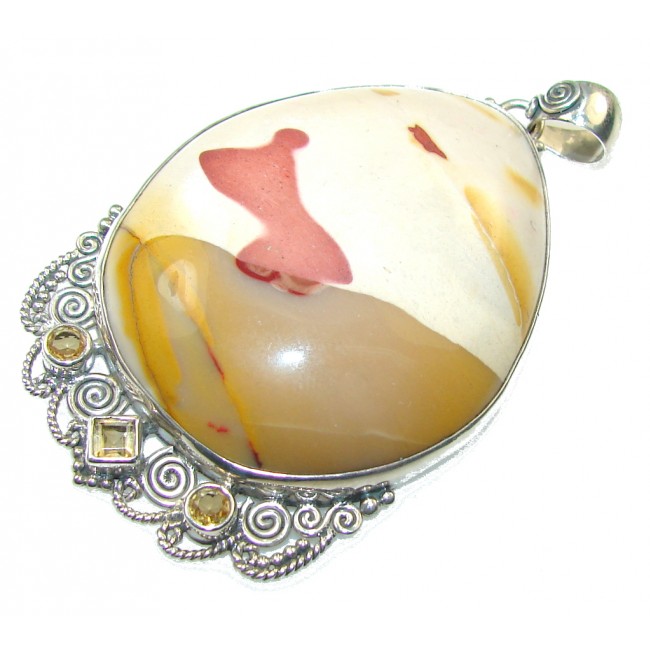 Awesome Design!! Australian Mookaite Sterling Silver Pendant
