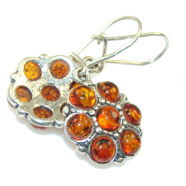Amazing Polish Amber Sterling Silver earrings