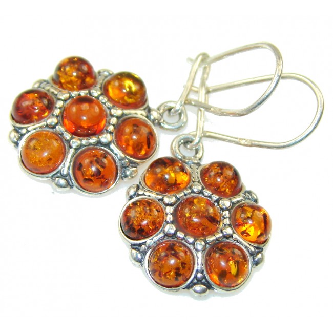 Amazing Polish Amber Sterling Silver earrings