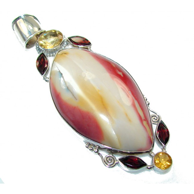 Big!! Awesome Australian Mookaite Sterling Silver Pendant