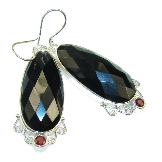 Excellent Black Onyx Sterling Silver earrings