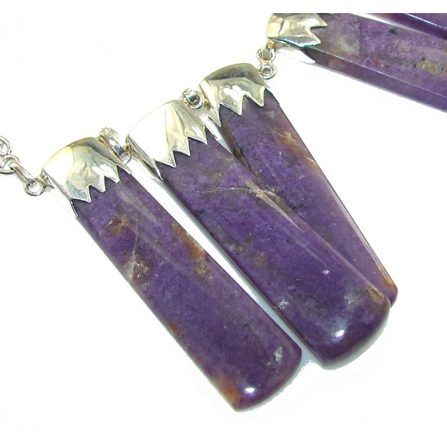 Party Time!! Purple Tiffany Jasper Sterling Silver necklace