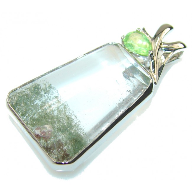 Awesome Design Of Moss Agate Sterling Silver pendant