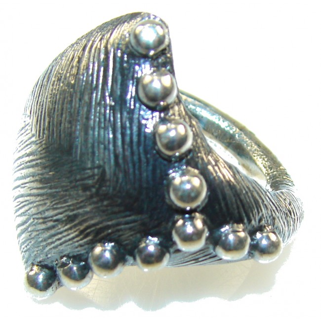 Classy Style!! Oxidized Silver Sterling Silver Ring s. 61/2