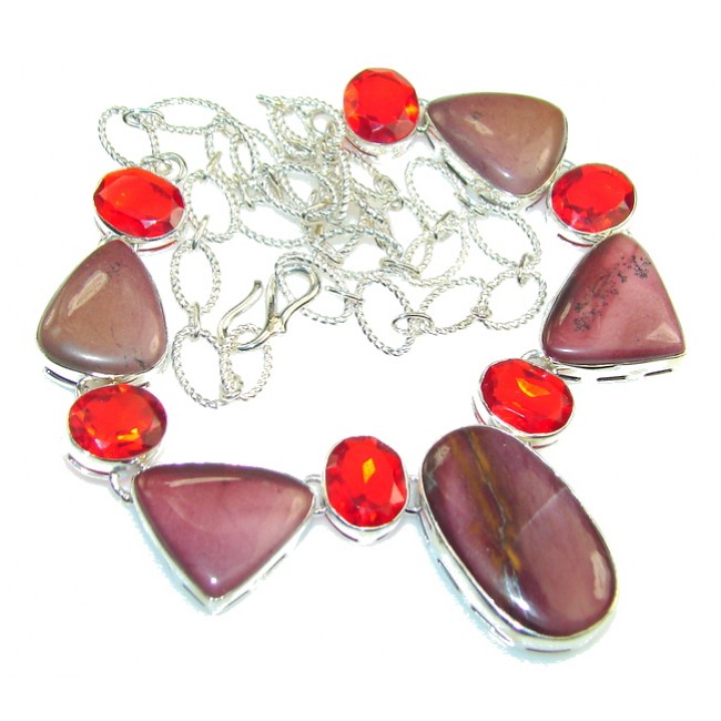 Fabulous Quality Of Mookaite Sterling Silver necklace