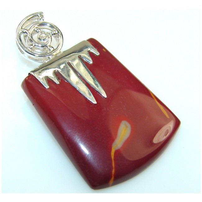 Awesome Brown Australian Mookaite Sterling Silver Pendant