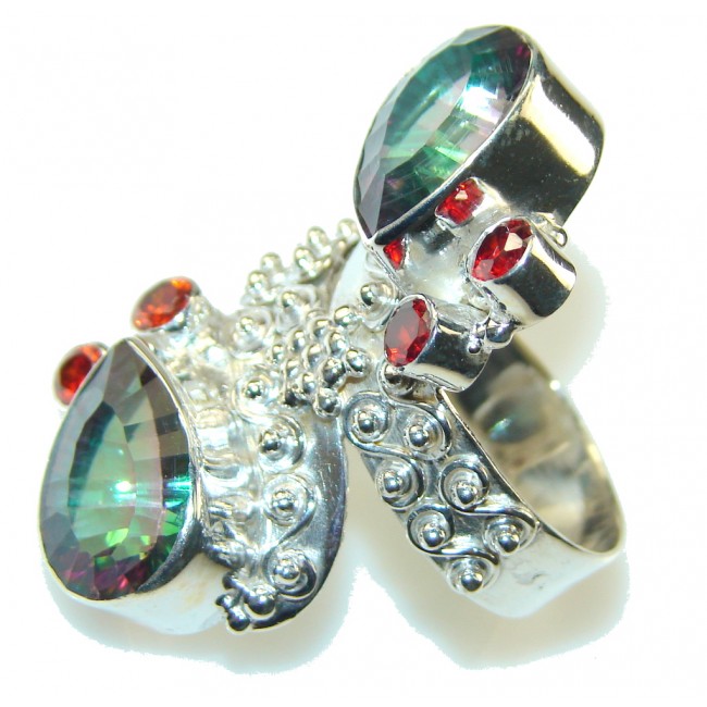 New Style!! Magic Topaz Sterling Silver ring; s. 12