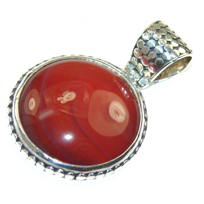 Off The Vine!! Brown Agate Sterling Silver Pendant