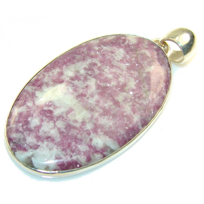 Big! Natural Eudialyte Sterling Silver Pendant