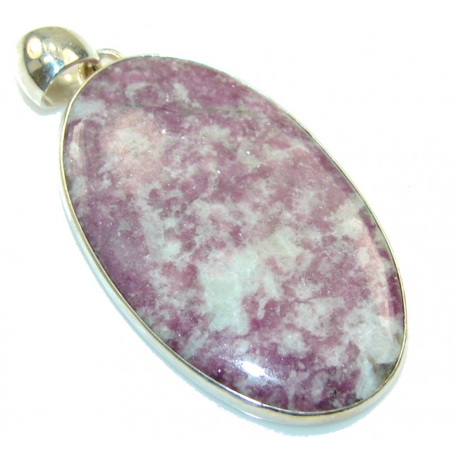 Big! Natural Eudialyte Sterling Silver Pendant