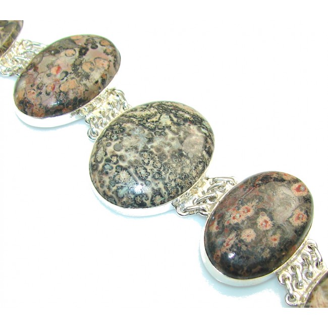 Remembrance Genuine Crinoid Fossil Sterling Silver Bracelet