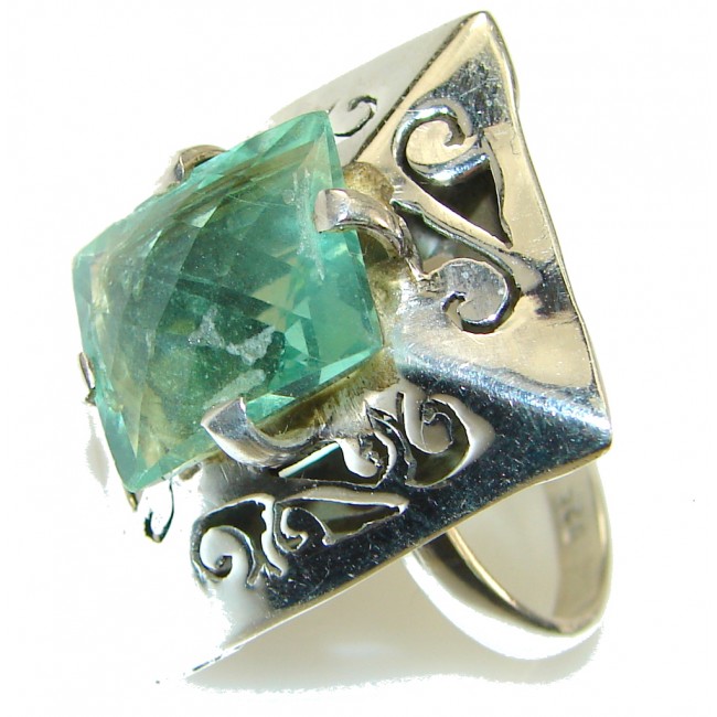 Fashion Green Apatite Sterling Silver ring s. 8