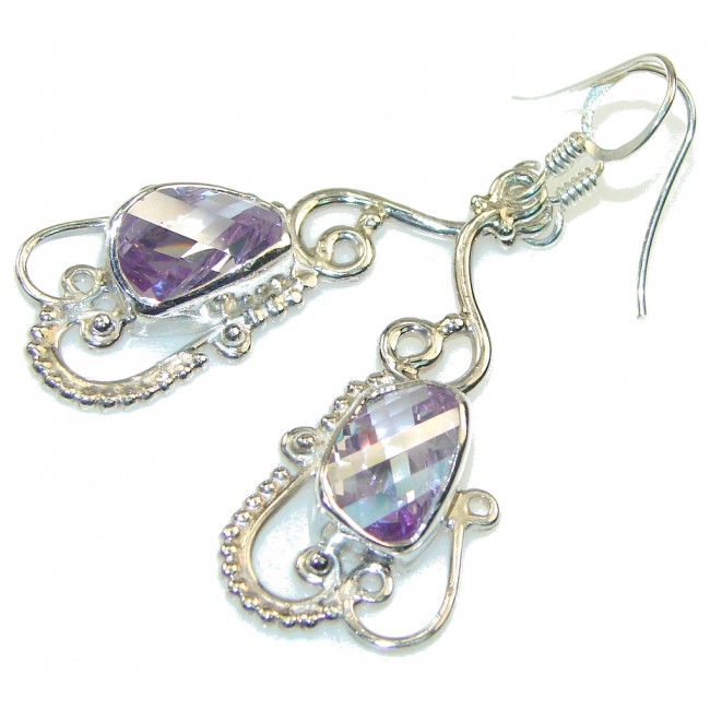 Delicate Lilac Quartz Sterling Silver Earrings