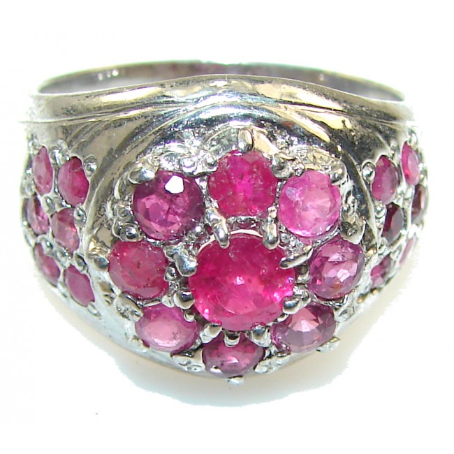 Secret Pink Tourmaline Sterling Silver Ring s. 8 1/2