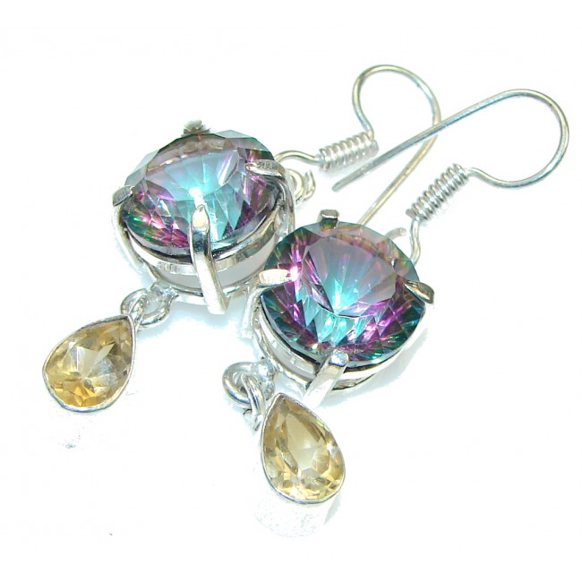 Secret! Rainbow Magic Topaz Sterling Silver earrings