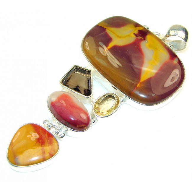 Large!! Special Moment! Australian Mookaite Sterling Silver Pendant