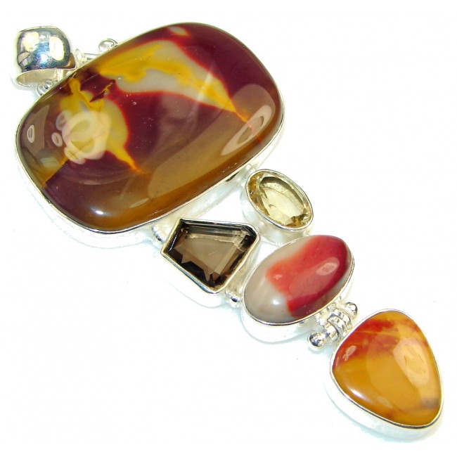 Large!! Special Moment! Australian Mookaite Sterling Silver Pendant