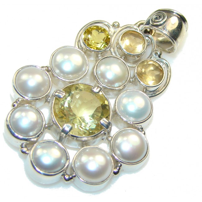 Precious! White Fresh Water Pearl Sterling Silver pendant